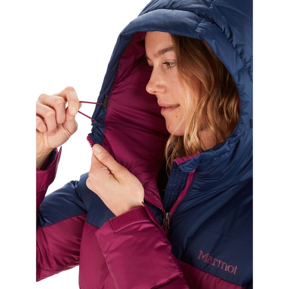Marmot Hooded Down Jacket Wild RoseArtic Navy M - Picture 5 of 5